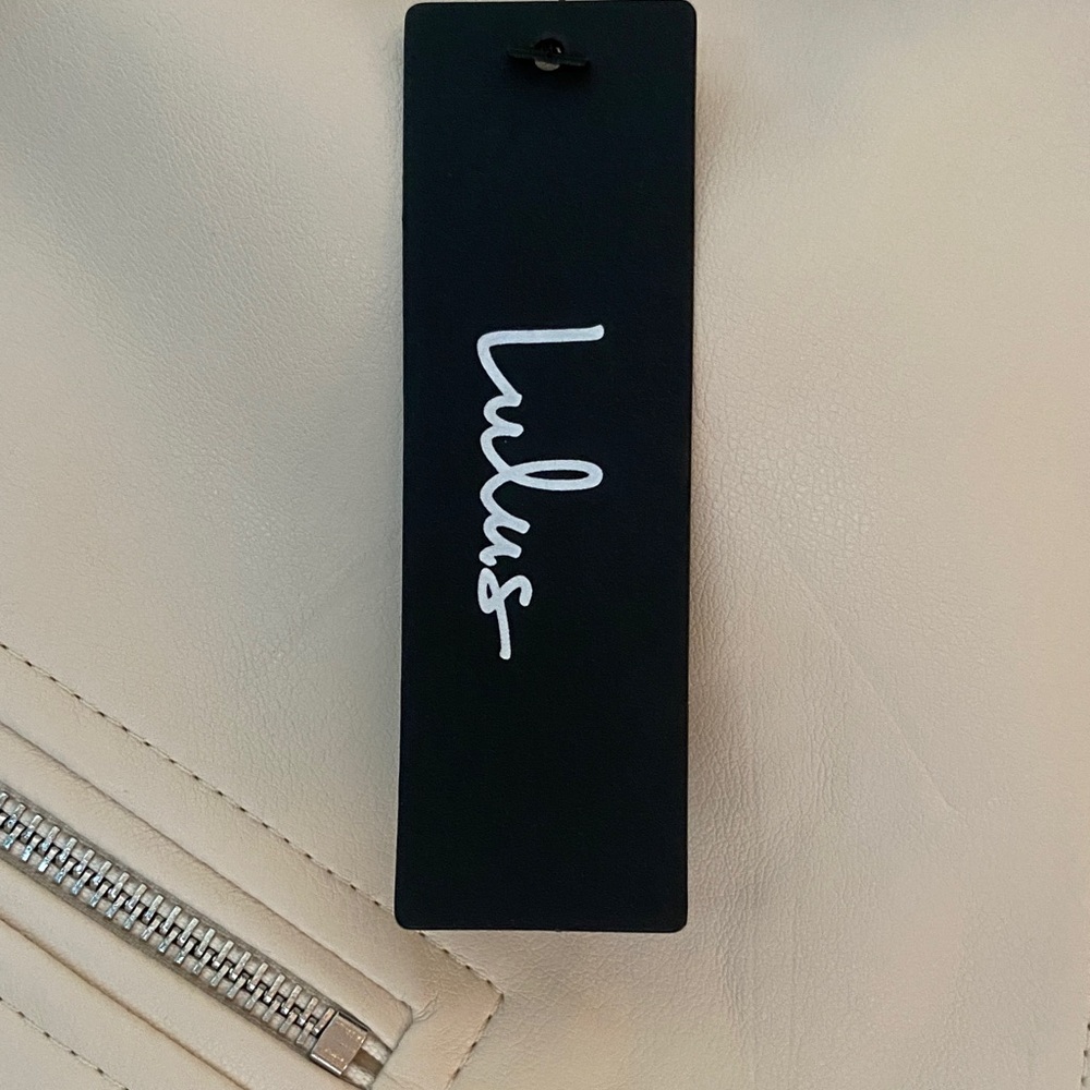 Lulu's Ivory Faux Leather Jacket - Picture 3 of 7